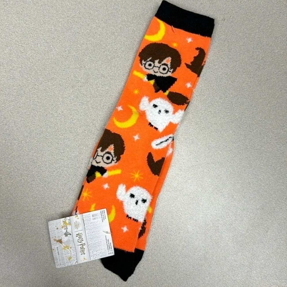 Harry Potter socks, orange moon & owl